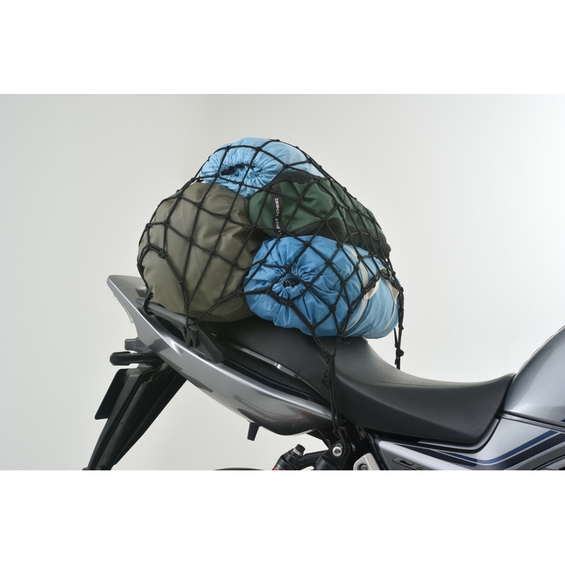 Filet à bagages flexible pour moto avec crochets en plastique Daytona 50 x 50 cm noir