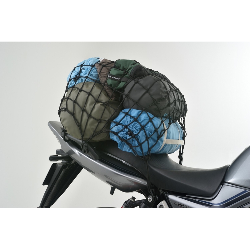 Filet à bagages flexible pour moto avec crochets en plastique Daytona 60 x 60 cm noir