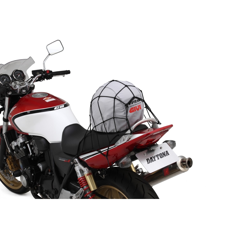 Filet à bagages souple pour moto avec crochets métalliques Daytona 40 x 40 cm noir