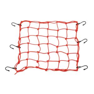 Filet à bagages souple pour moto avec crochets métalliques Daytona 40 x 40 cm rouge