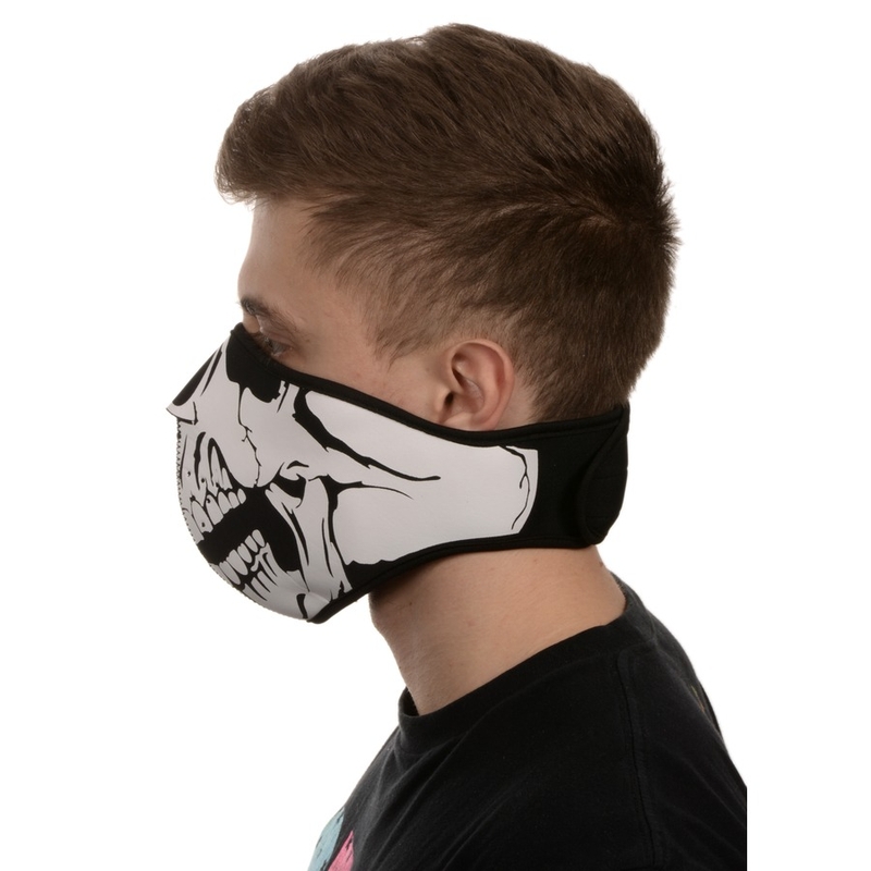 Masque de tête de mort Emerze noir et blanc