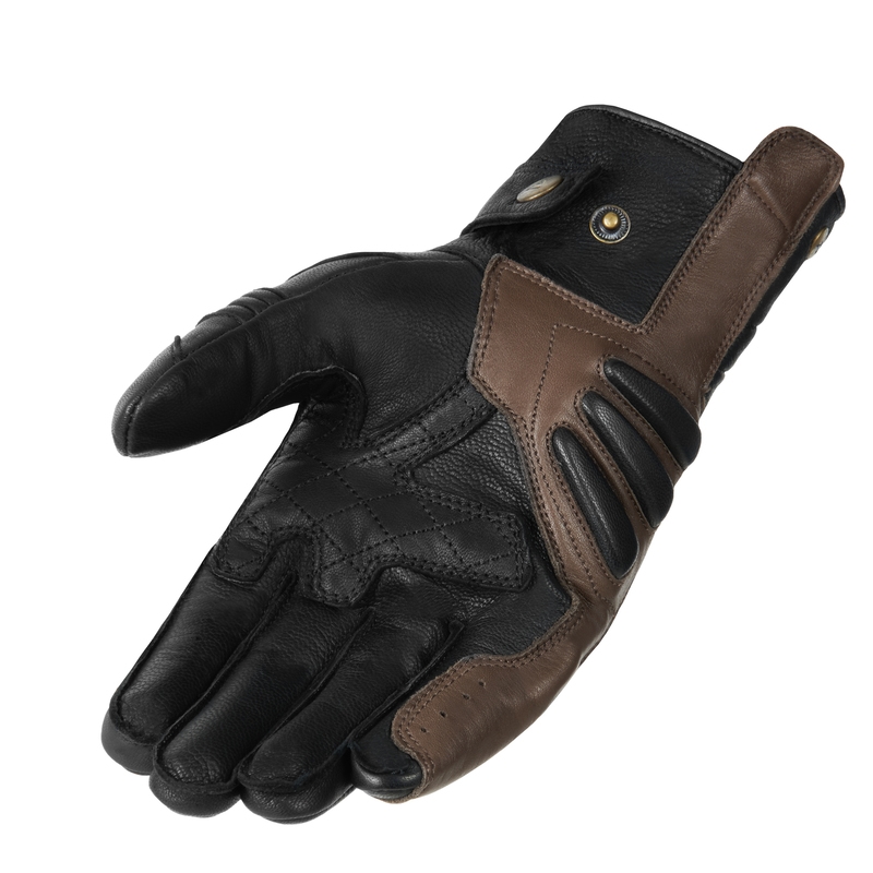 Gants de moto Rebelhorn Hunter noir et marron soldes
