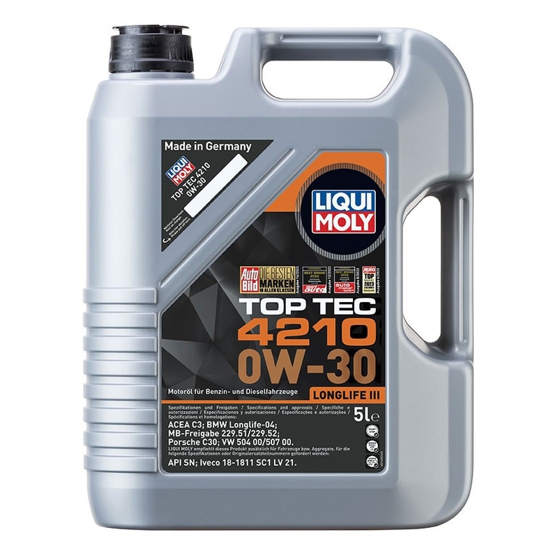LIQUI MOLY Top Tec 4210 0W-30 Synthetic Motor Oil 5 l