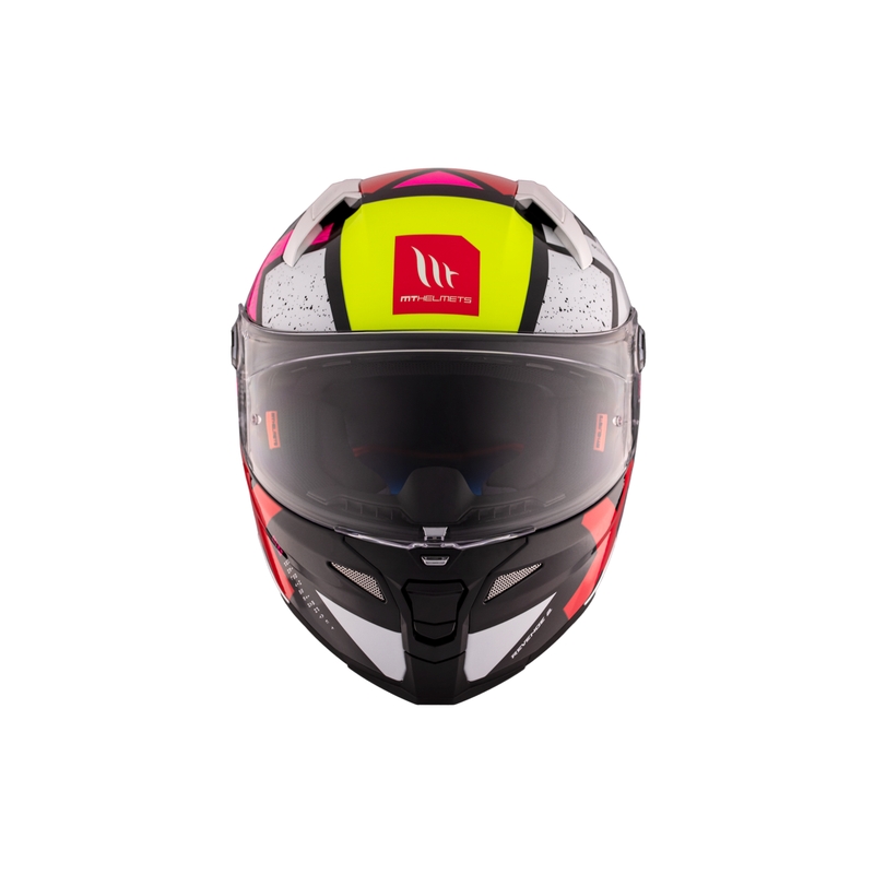 MT REVENGE 2 S Light CO casque moto intégral blanc-rose-jaune brillant