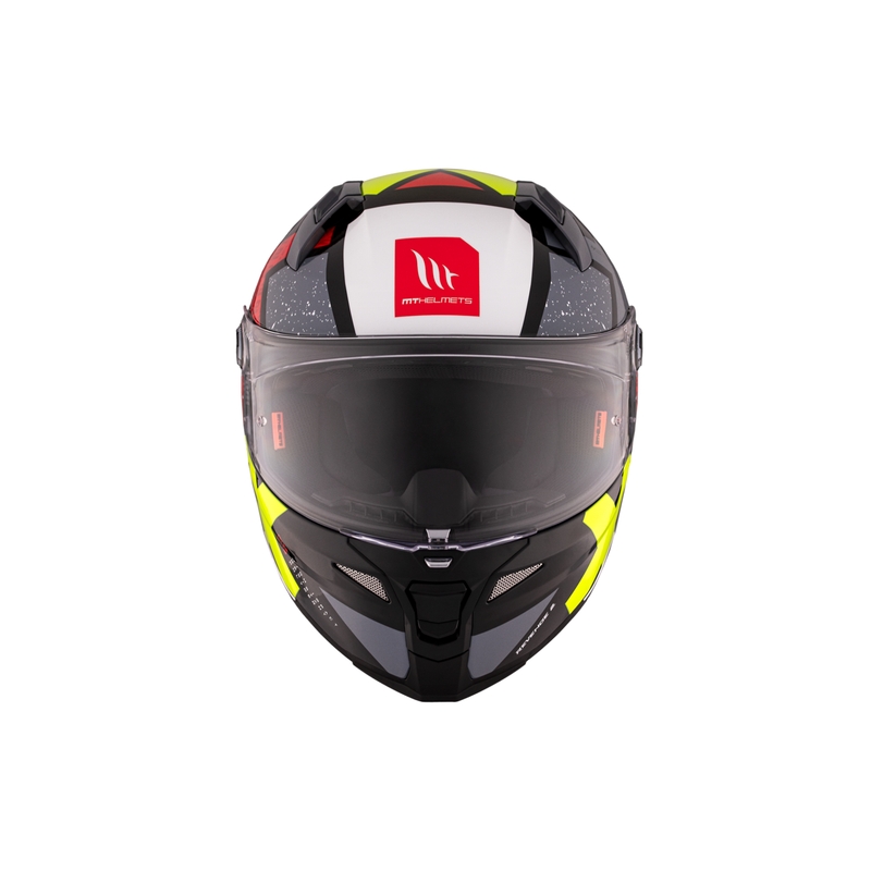 MT REVENGE 2 S Light CO casque moto intégral noir-rouge-jaune brillant