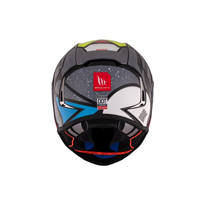 MT REVENGE 2 S Light CO casque moto intégral noir-rouge-jaune brillant