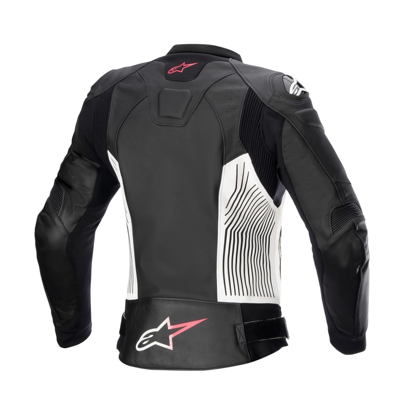 Veste moto femme Alpinestars GP PLUS 4 Noir, blanc et rose