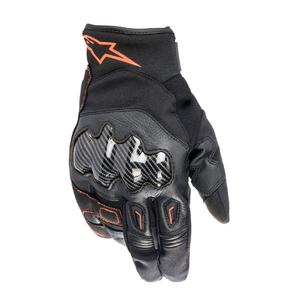 Gants de moto Alpinestars SMX-1 Drystar noir-rouge fluo