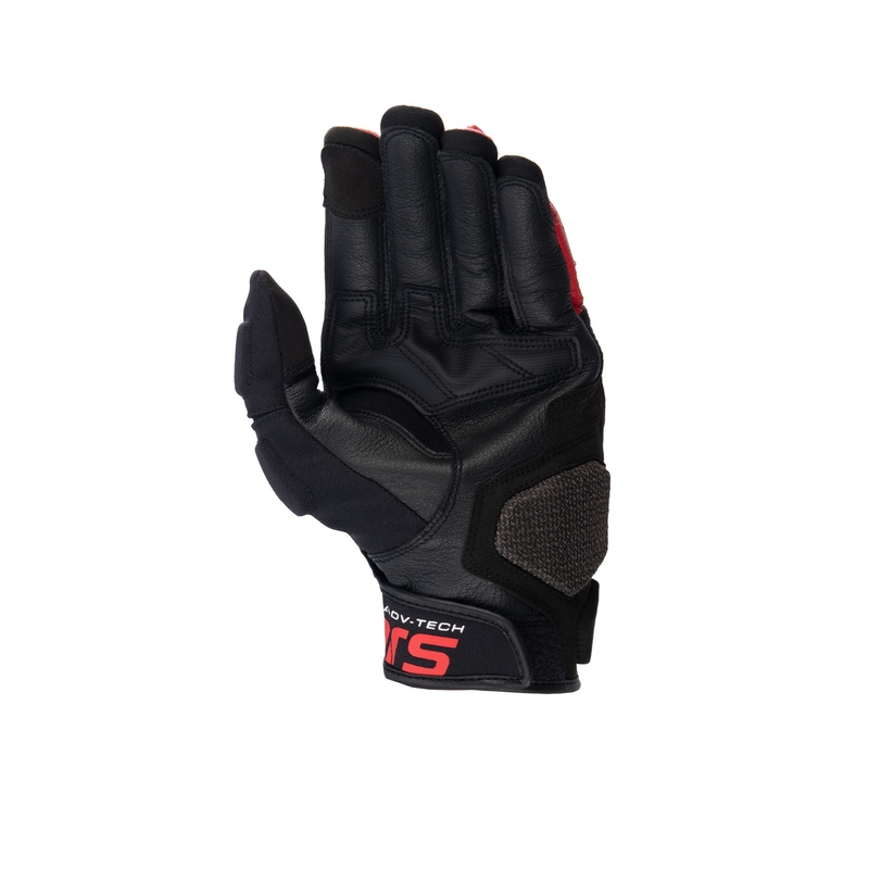 Gants de moto Alpinestars Halo noir, blanc et rouge