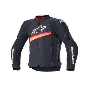 Veste moto Alpinestars T-GP PLUS R 4 Airflow noir-rouge fluo