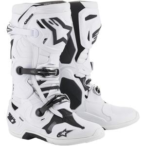 Bottes moto Alpinestars Tech 10 blanc - qualité II soldes