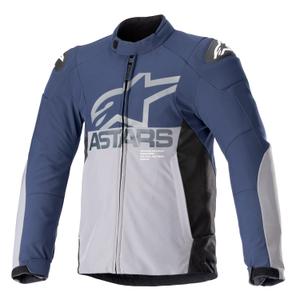 Veste moto Alpinestars SMX Waterproof bleu foncé-gris