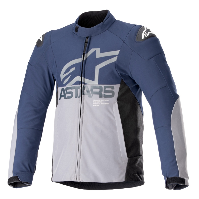 Veste moto Alpinestars SMX Waterproof bleu foncé-gris