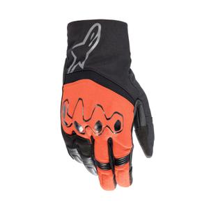 Gants moto Alpinestars Hyde XT Drystar rouge fluo et noir