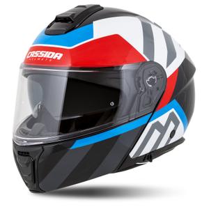 Cassida Modulo 2.1 Profil Casque de moto modulable blanc-noir-bleu-gris