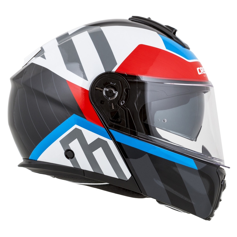 Cassida Modulo 2.1 Profil Casque de moto modulable blanc-noir-bleu-gris