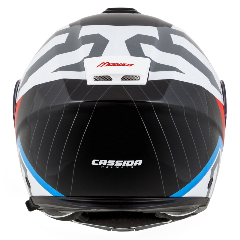 Cassida Modulo 2.1 Profil Casque de moto modulable blanc-noir-bleu-gris