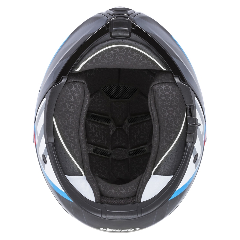 Cassida Modulo 2.1 Profil Casque de moto modulable blanc-noir-bleu-gris