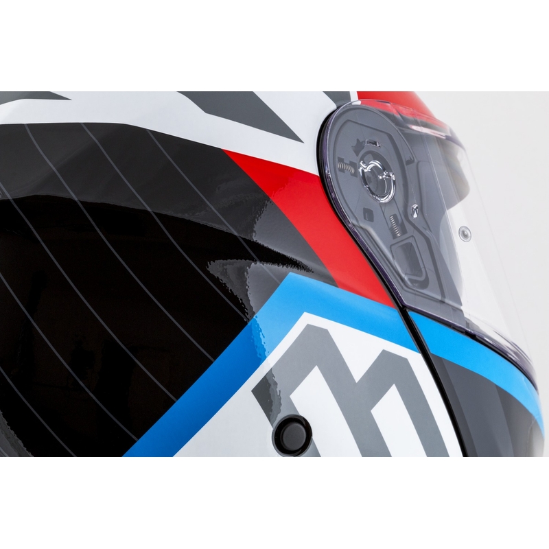 Cassida Modulo 2.1 Profil Casque de moto modulable blanc-noir-bleu-gris
