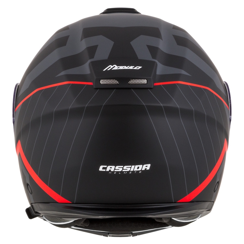 Cassida Modulo 2.1 Profil Casque de moto rabattable noir mat-gris-rouge