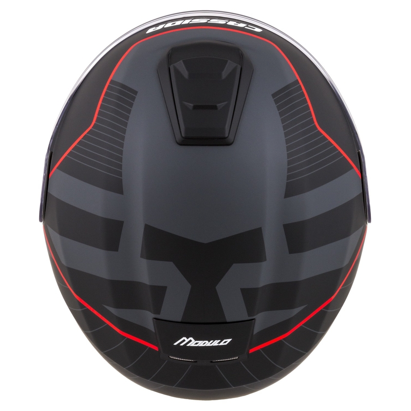 Cassida Modulo 2.1 Profil Casque de moto rabattable noir mat-gris-rouge