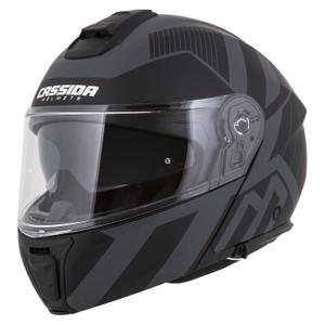 Cassida Modulo 2.1 Profile Vision casque moto à visière relevable noir mat-gris réfléchissant