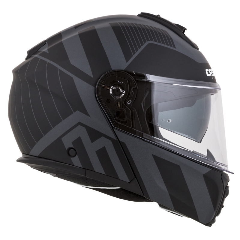 Cassida Modulo 2.1 Profile Vision casque moto à visière relevable noir mat-gris réfléchissant