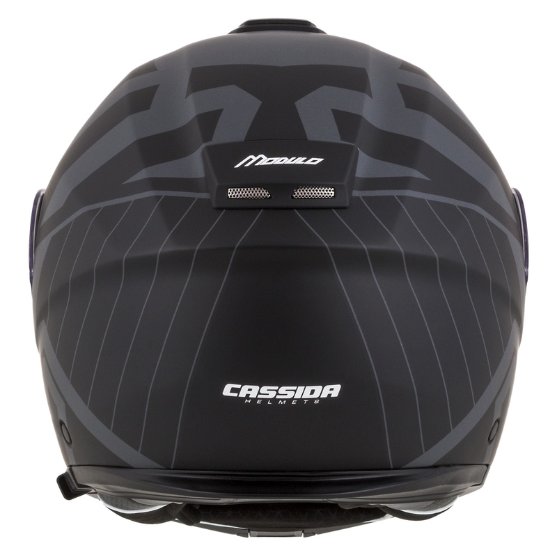 Cassida Modulo 2.1 Profile Vision casque moto à visière relevable noir mat-gris réfléchissant