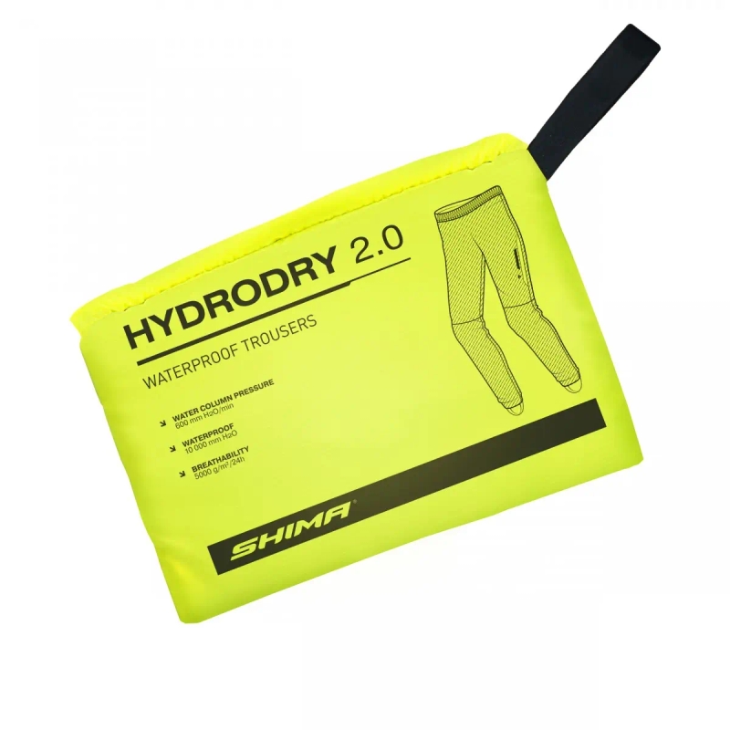 Pantalon imperméable Shima Hydrodry 2.0 noir-jaune fluo