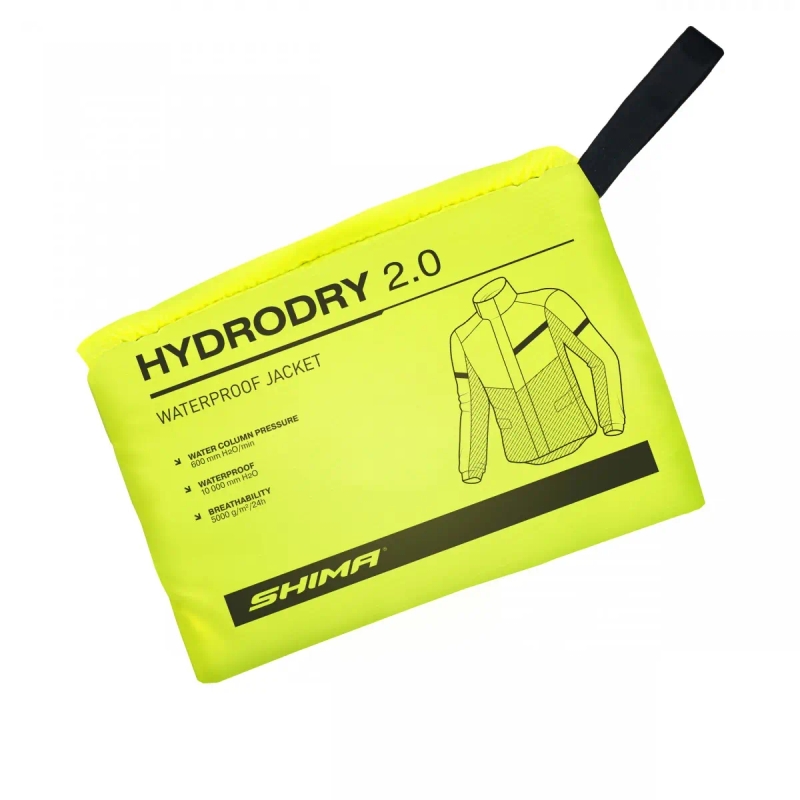 Veste imperméable Shima Hydrodry 2.0 noir et jaune fluo