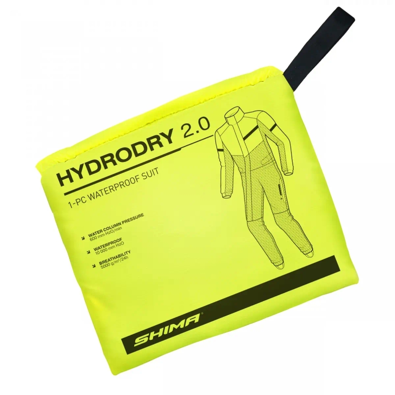 Combinaison imperméable Shima Hydrodry 2.0 noir-jaune fluo