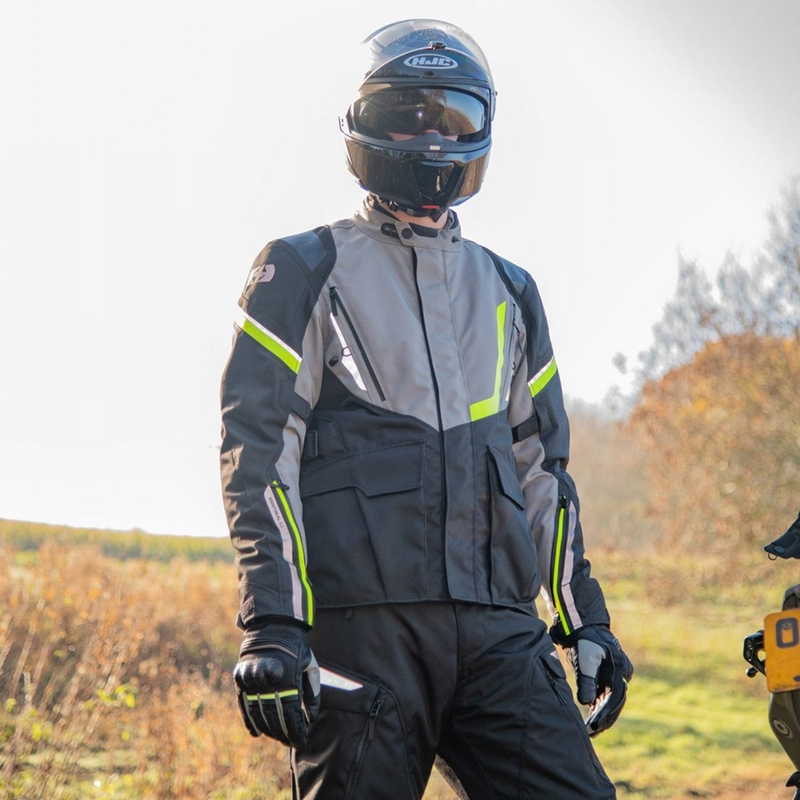 Oxford Montreal 4.0 DRY2DRY™ noir-gris-jaune fluo veste de moto