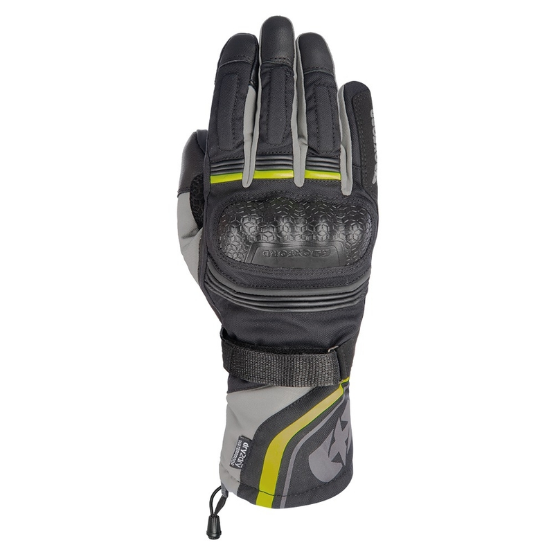 Oxford Montreal 4.0 DRY2DRY™ noir-gris-jaune fluo gants moto