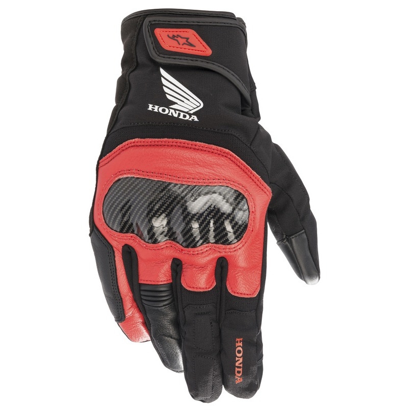 Gants moto Alpinestars SMX Z Drystar Honda noir et rouge