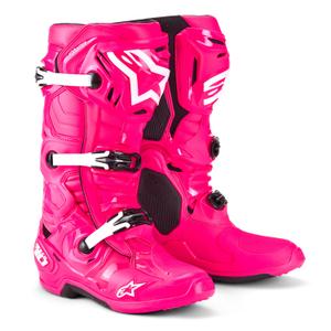 Bottes de moto Alpinestars Tech 10 rose-noir-blanc 2025