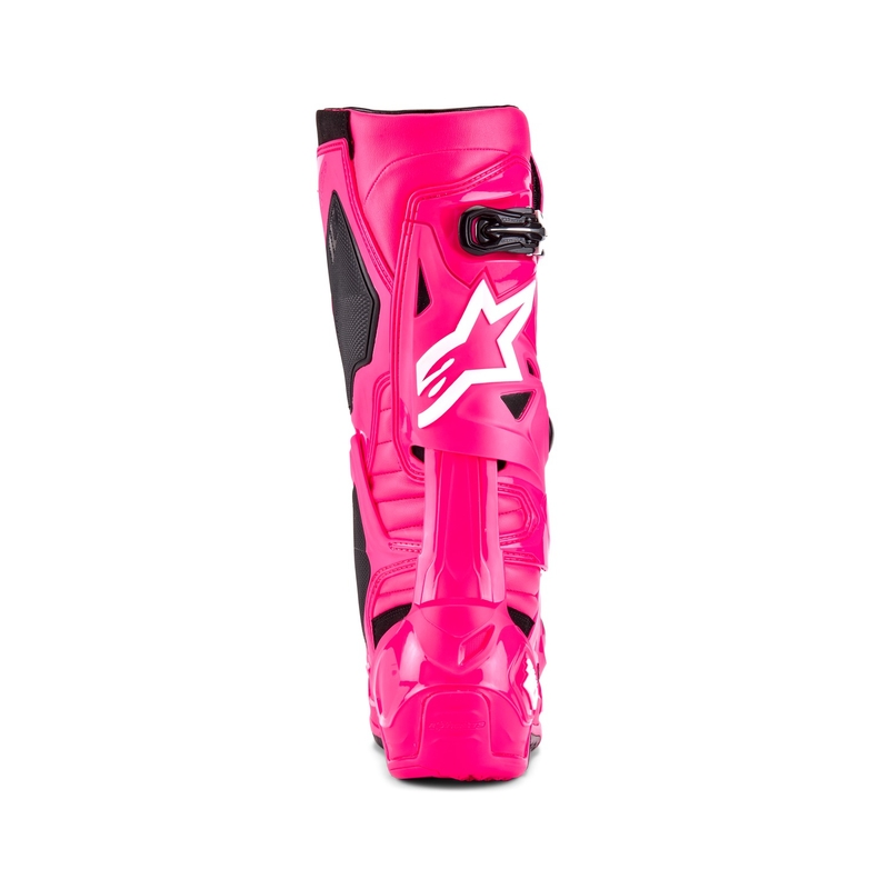 Bottes de moto Alpinestars Tech 10 rose-noir-blanc
