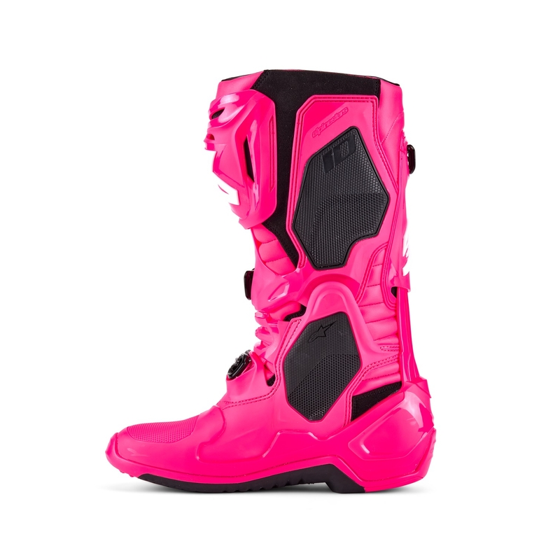Bottes de moto Alpinestars Tech 10 rose-noir-blanc