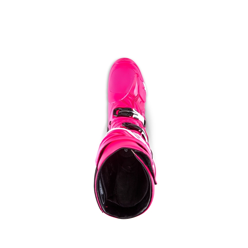 Bottes de moto Alpinestars Tech 10 rose-noir-blanc