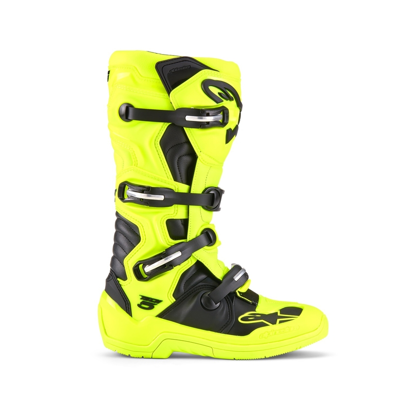 Bottes moto Alpinestars Tech 5 jaune fluo-noir