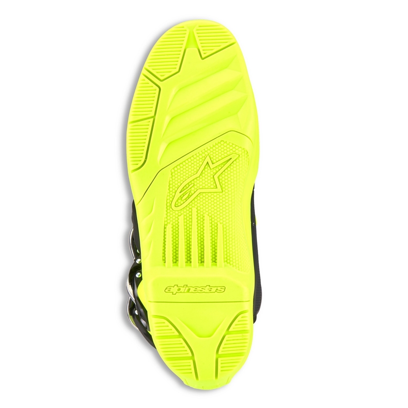 Bottes moto Alpinestars Tech 5 jaune fluo-noir