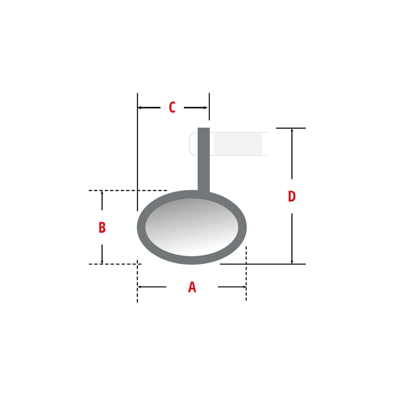Miroir pour embouts de guidon Shin Yo Straight Long noir
