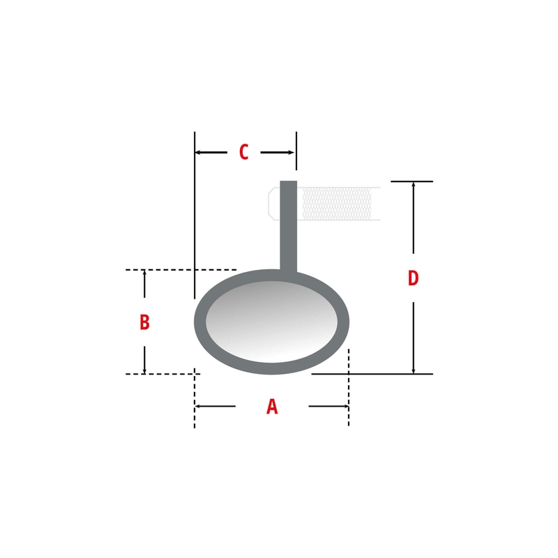 Miroir pour embouts de guidon Shin Yo Straight Short noir