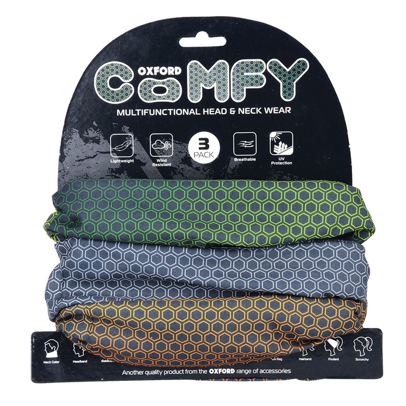 Oxford Comfy Narceous Multifunctional Motorcycle Scarves 3 pcs