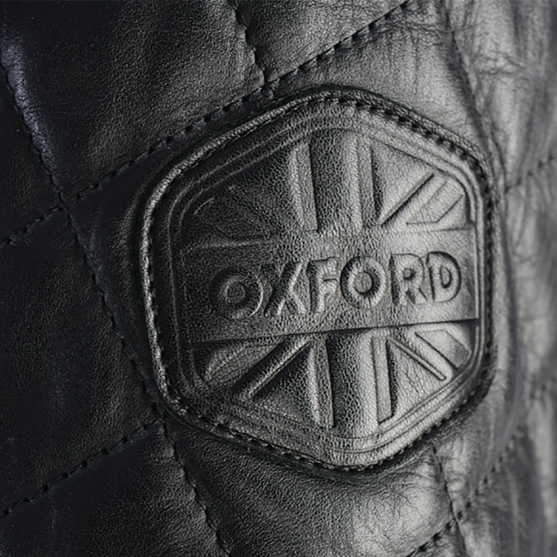 Oxford Route 73 2.0 Veste de moto en cuir noir