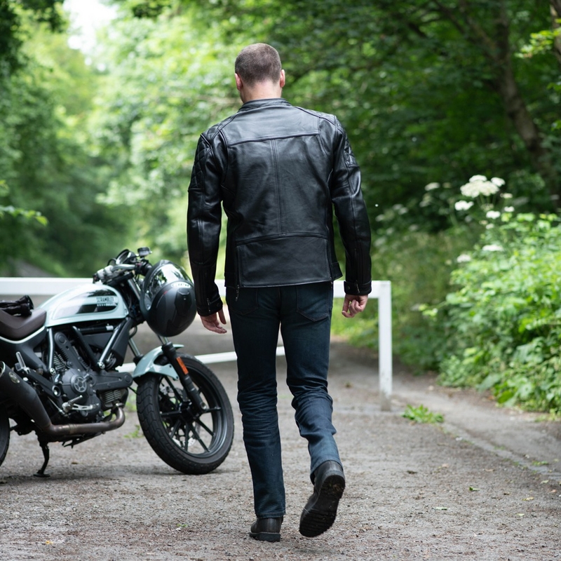 Oxford Route 73 2.0 Veste de moto en cuir noir