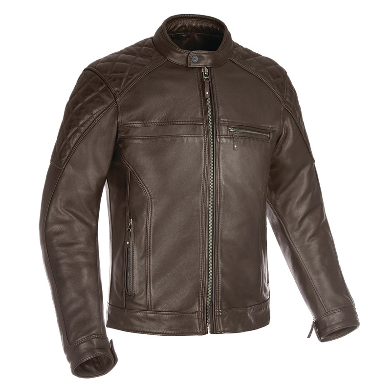 Oxford Route 73 2.0 Veste de moto en cuir marron soldes