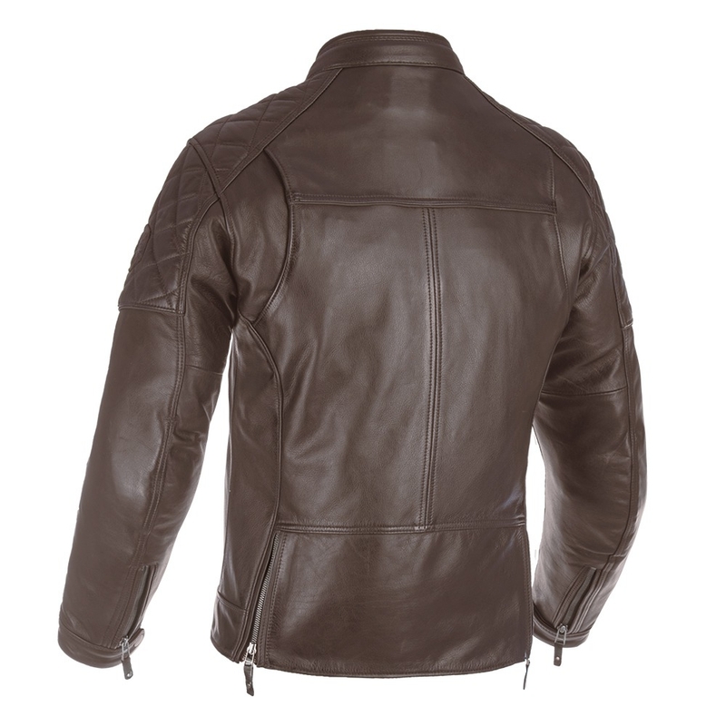 Oxford Route 73 2.0 Veste de moto en cuir marron soldes