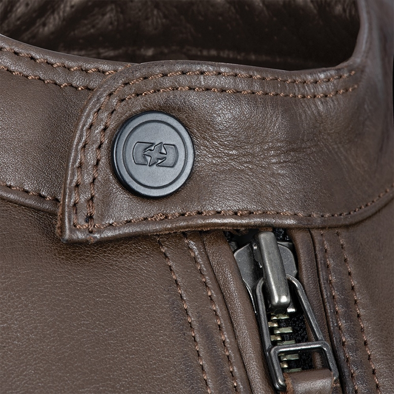 Oxford Route 73 2.0 Veste de moto en cuir marron soldes