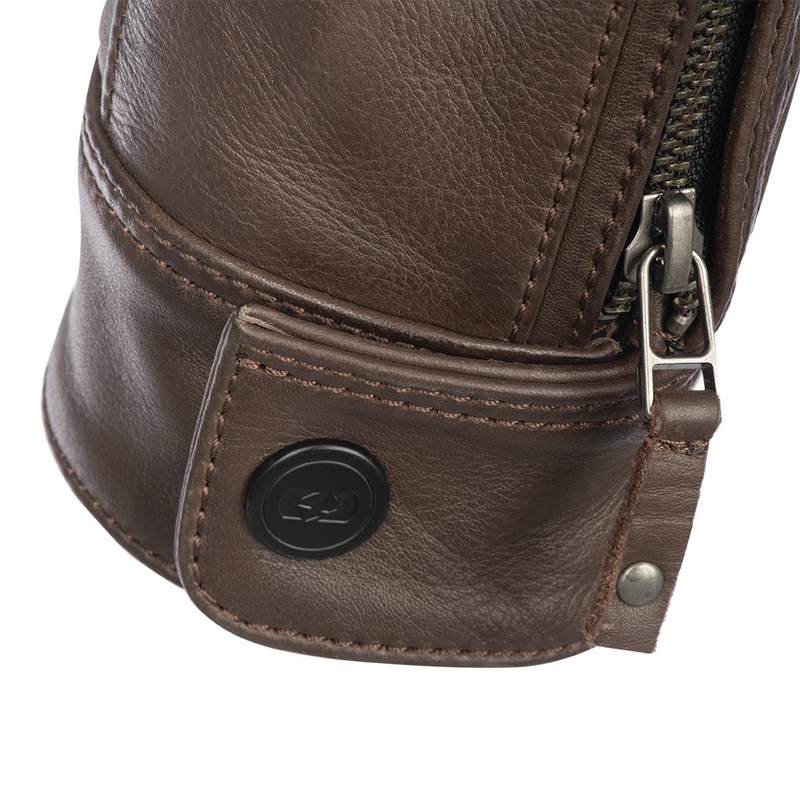Oxford Route 73 2.0 Veste de moto en cuir marron soldes