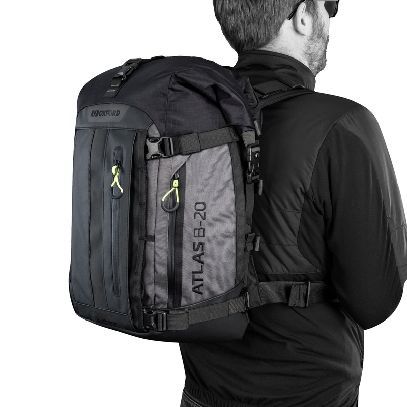 Sac à dos moto Oxford Atlas B-20 Advanced 20 l gris